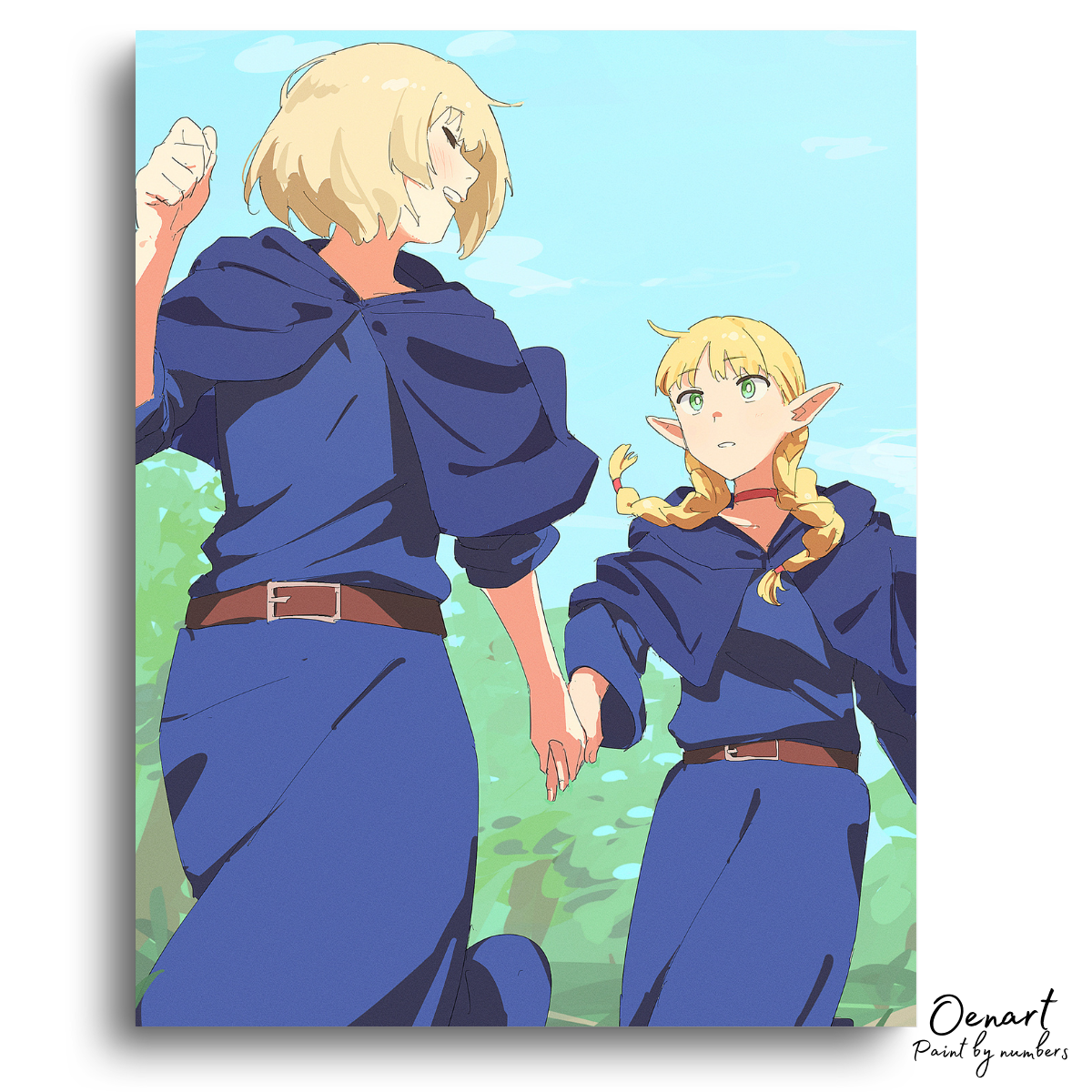 Delicious in Dungeon: Marcille and Falin Running - Anime Diamond Painting