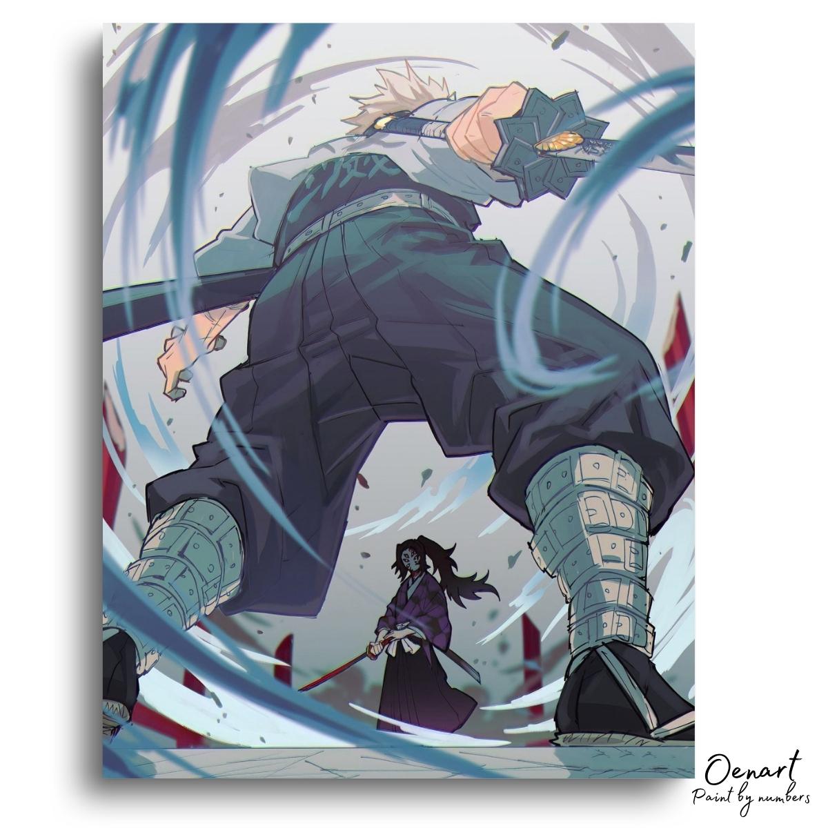 Nezuko Kamado And Tanjiro Anime - Paint By Number - Paint by Numbers for  Sale