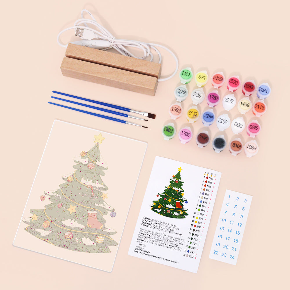 LED Christmas Tree Paint by Numbers Kit