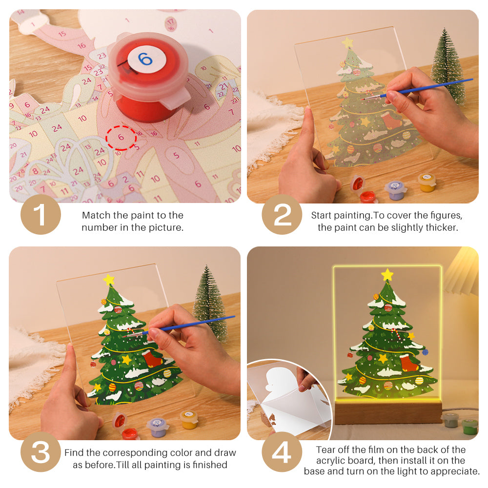 LED Christmas Tree Paint by Numbers Kit