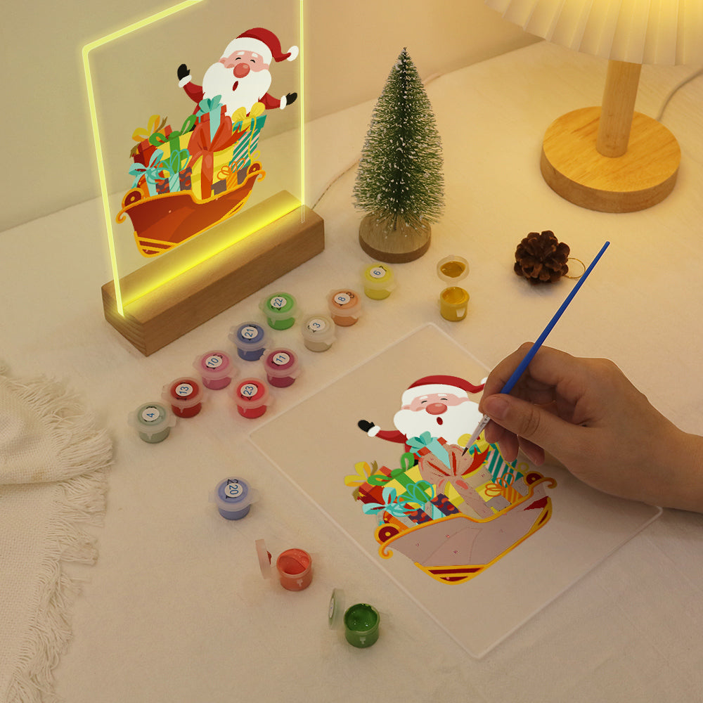 LED Santa Sleigh Paint by Numbers Kit