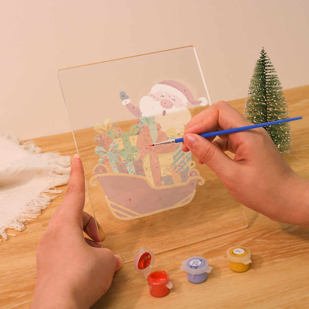 LED Santa Sleigh Paint by Numbers Kit