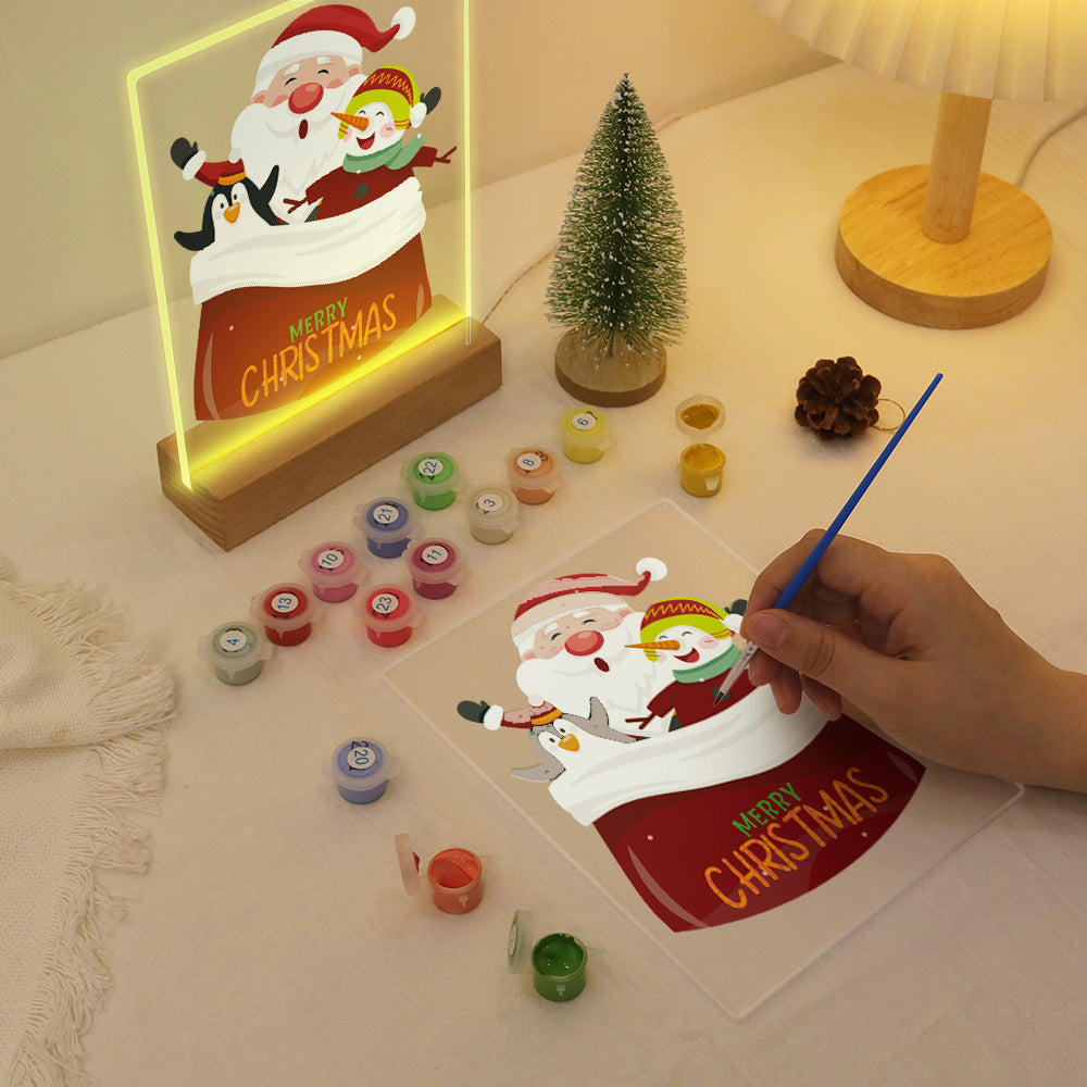 LED Santa & Friends Paint by Numbers Kit