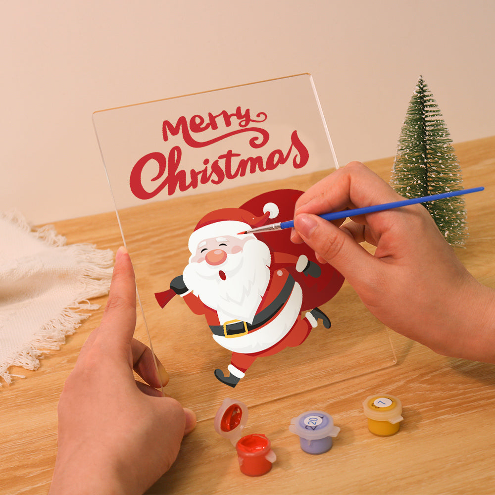 LED Santa Merry Christmas Paint by Numbers Kit