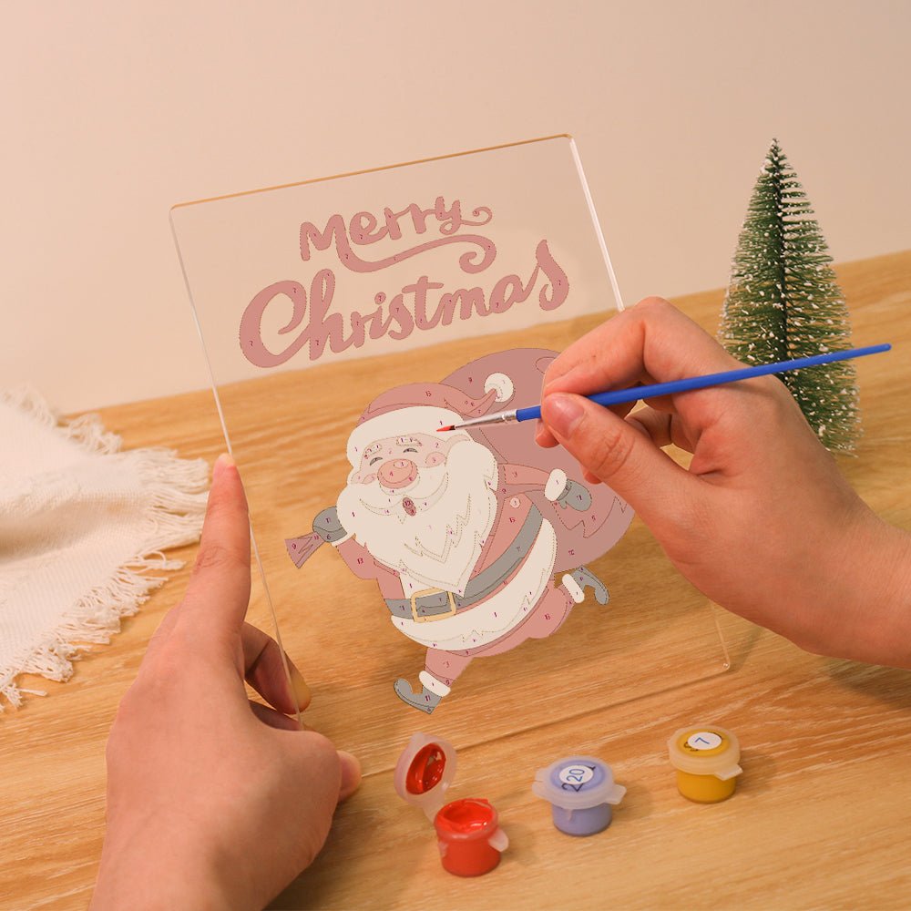 LED Santa Merry Christmas Paint by Numbers Kit