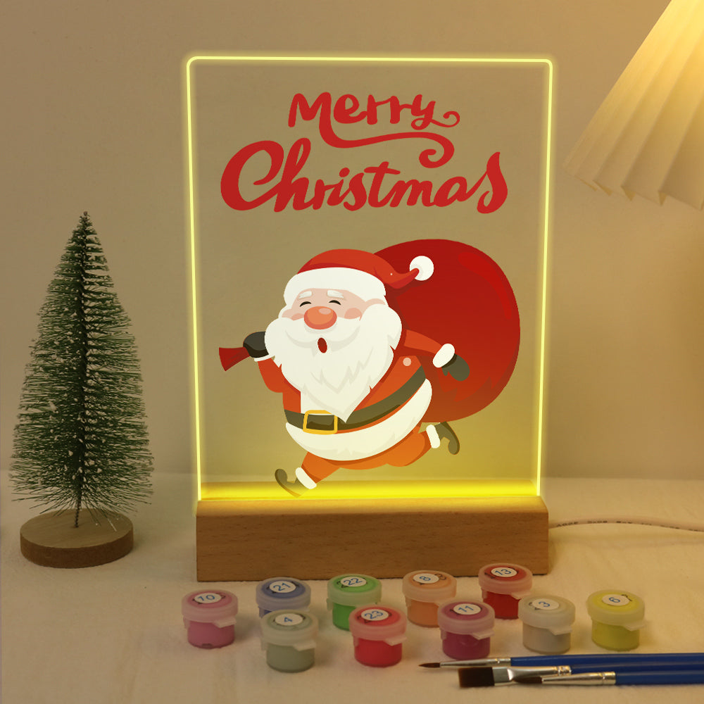 LED Santa Merry Christmas Paint by Numbers Kit