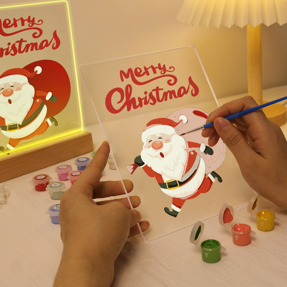 LED Santa Merry Christmas Paint by Numbers Kit