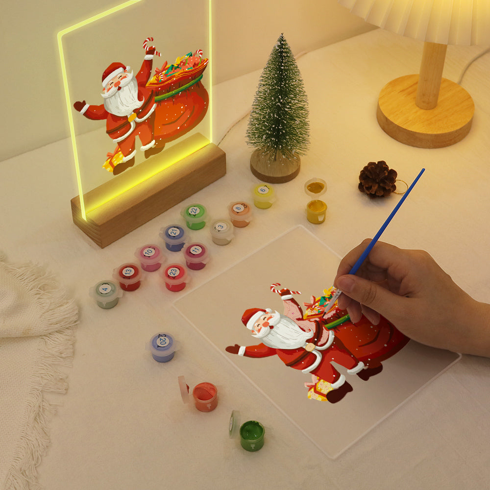 LED Santa & Gift Paint by Numbers Kit