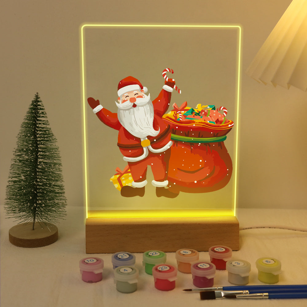 LED Santa & Gift Paint by Numbers Kit