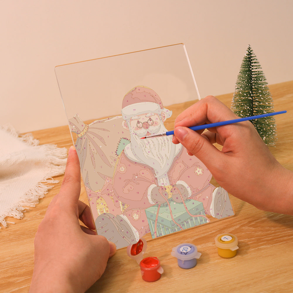 LED Santa with Gifts Paint by Numbers Kit