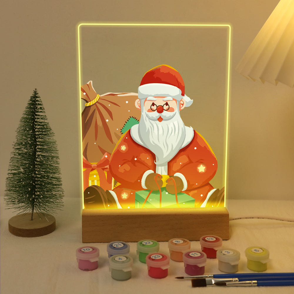 LED Santa with Gifts Paint by Numbers Kit