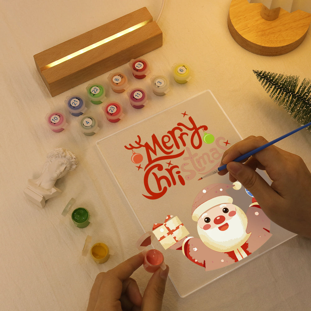 LED Merry Christmas Paint by Numbers Kit