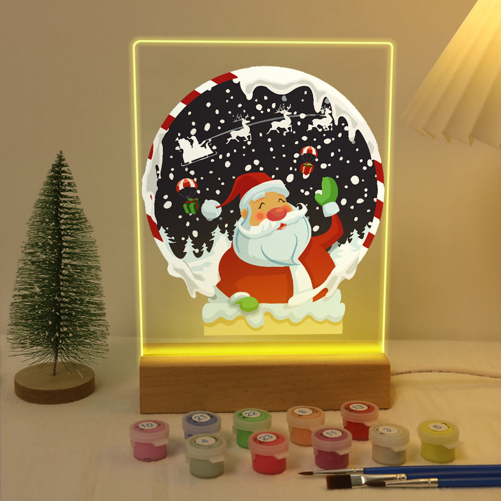 LED Santa Snow Globe Paint by Numbers Kit