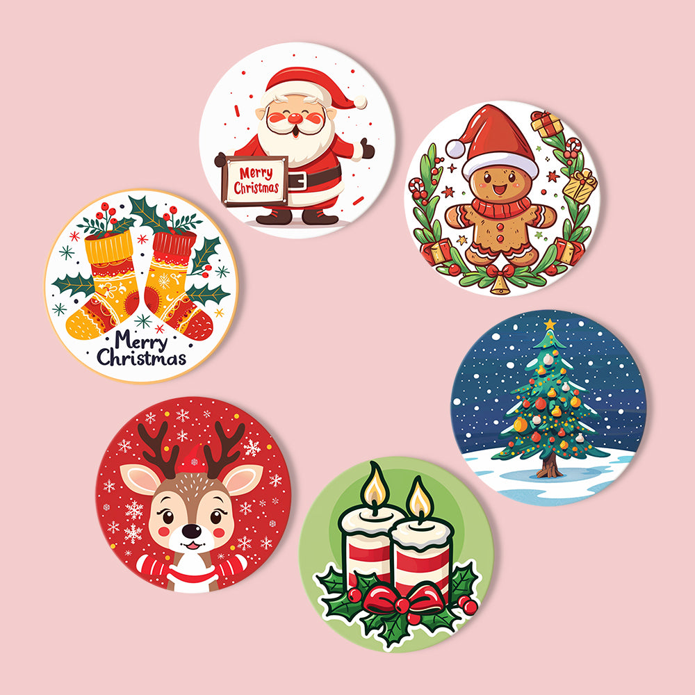 Christmas Vibe Paint by Numbers Coaster Set