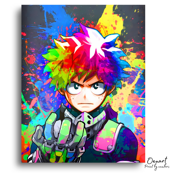 My Hero Academia: Deku Colorful Portrait - Anime Paint By Numbers Kit