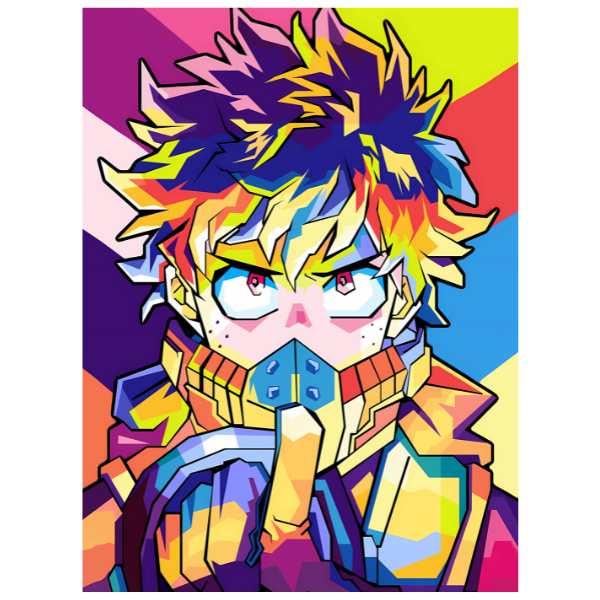 My Hero Academia: Deku Colorful Pop Art - Anime Paint By Numbers Kit