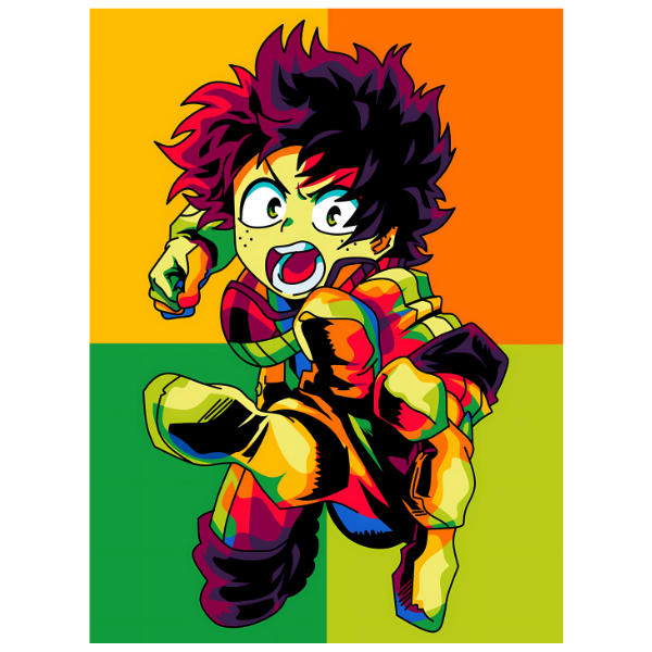 My Hero Academia: Midoriya Fighting Pop Art - Anime Paint By Numbers Kit