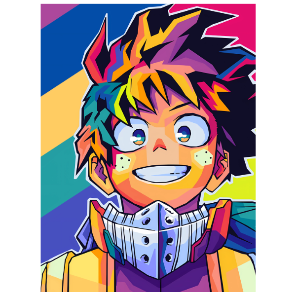 My Hero Academia: Deku Smiling - Anime Paint By Numbers Kit