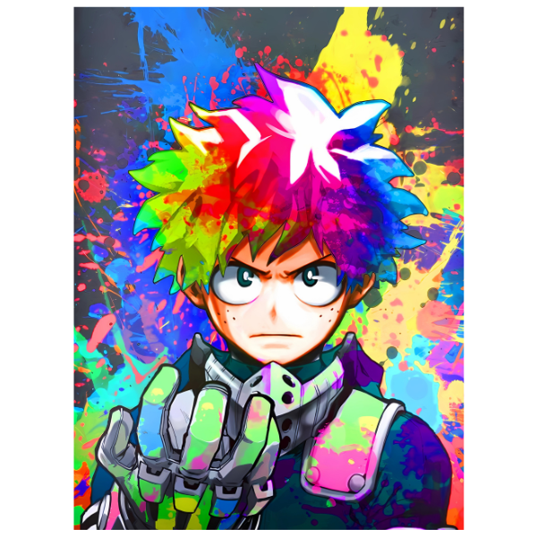 My Hero Academia: Deku Colorful Portrait - Anime Paint By Numbers Kit