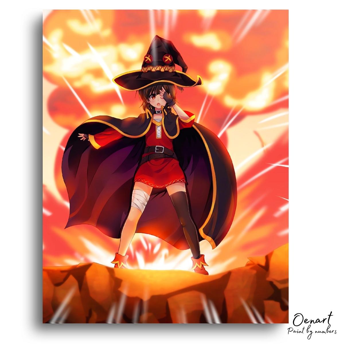 KonoSuba: Megumin Fire it UP - Anime Paint By Numbers Kit