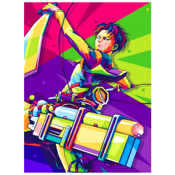 Attack on Titan: Levi Ackerman Pop Art - Anime Diamond Painting