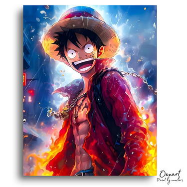 One Piece: Luffy Ice and Fire - Anime Diamond Painting