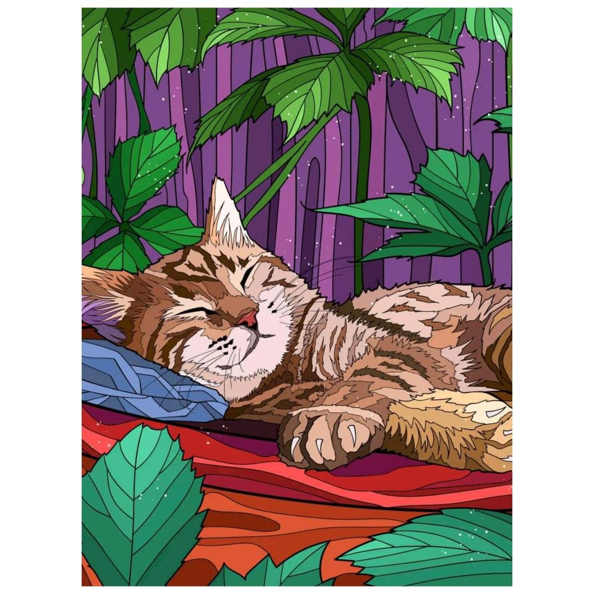 Sleepy Cat: Childrens Art Set