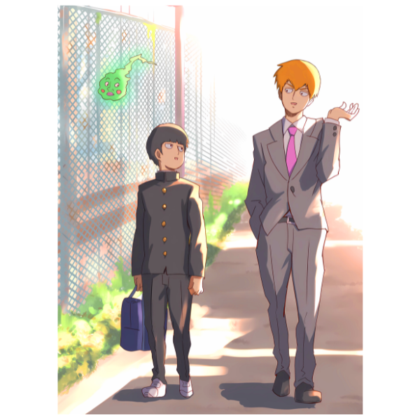 Mob Psycho 100: Mob Ekubo & Reigen - Anime Paint By Numbers Kit