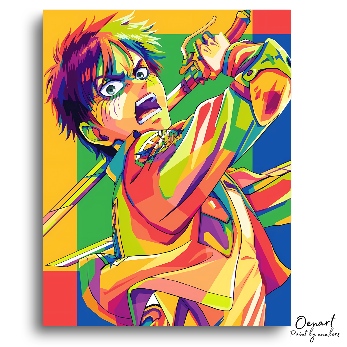 Attack on Titan: Eren Yeager Pop Art - Anime Diamond Painting