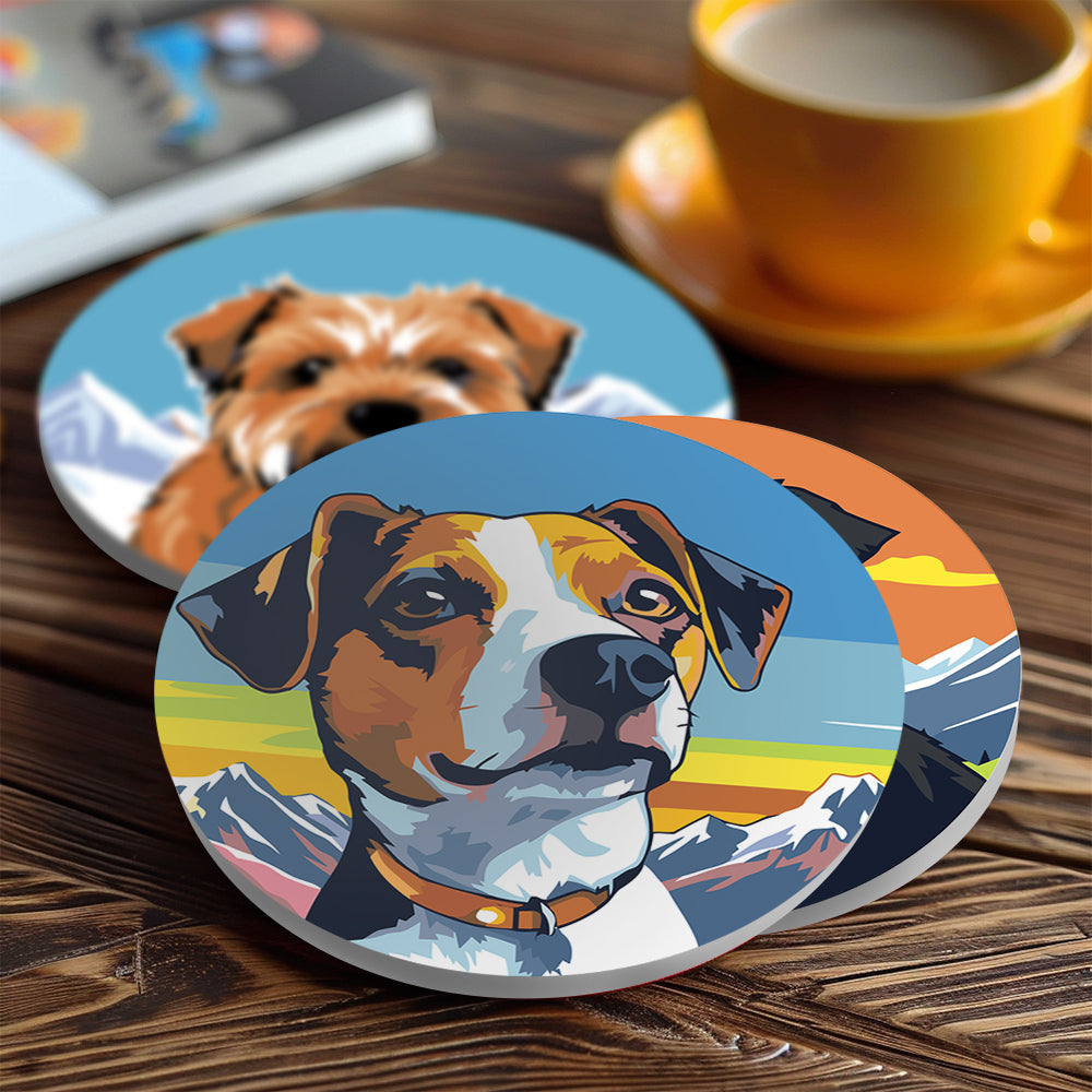 Dogs Paint by Numbers Coaster Set