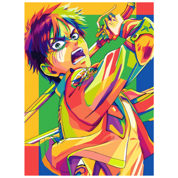 Attack on Titan: Eren Yeager Pop Art - Anime Diamond Painting