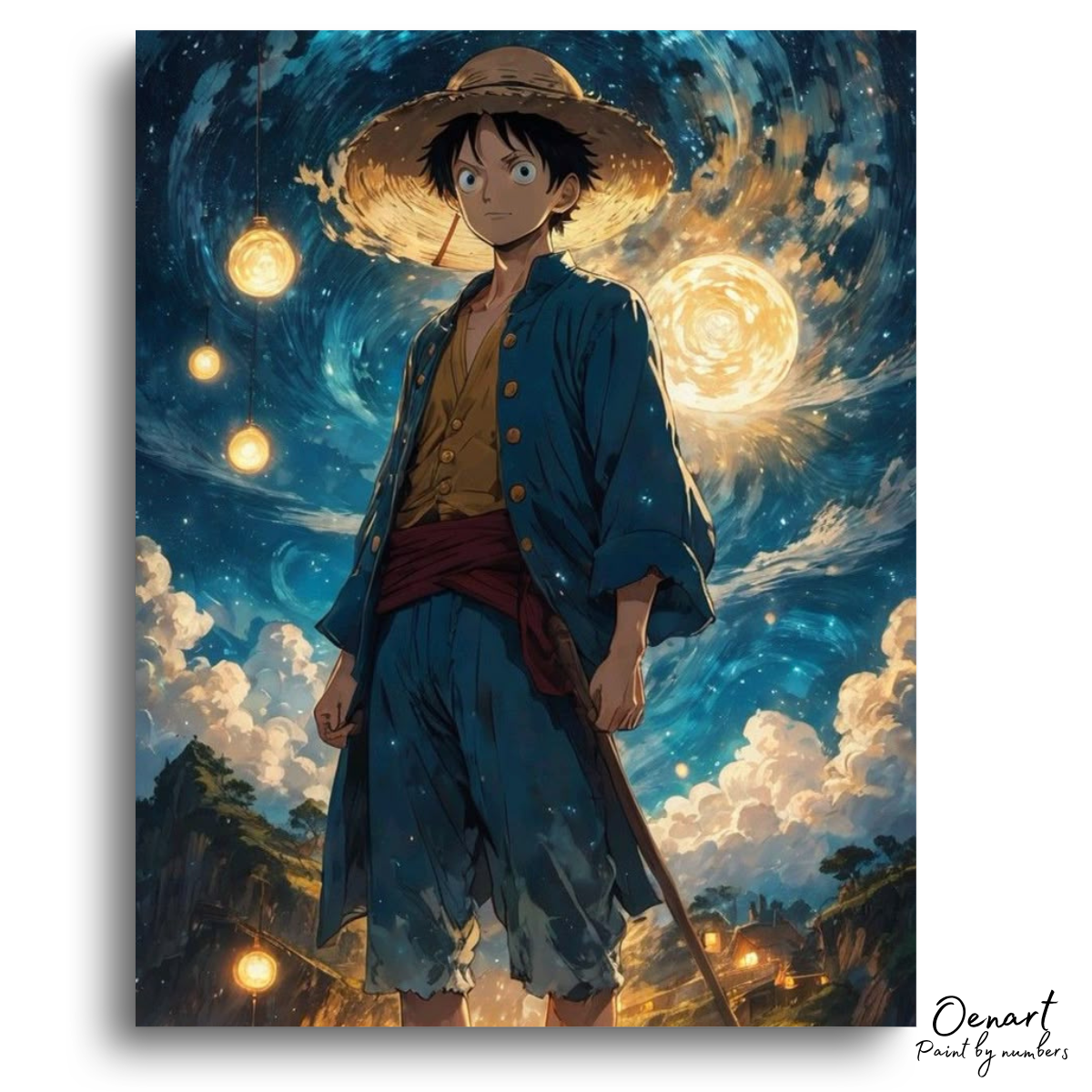 One Piece: Luffy Ntarry Night - Anime Paint By Numbers Kit