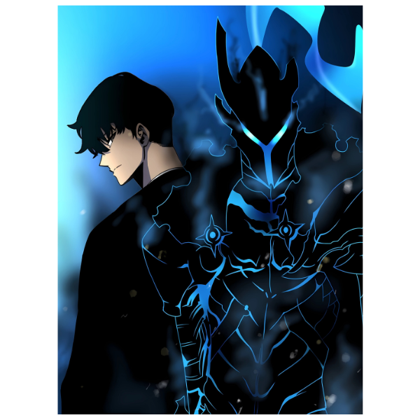 Solo Leveling: Jin Woo with Shadow - Anime Paint By Numbers Kit