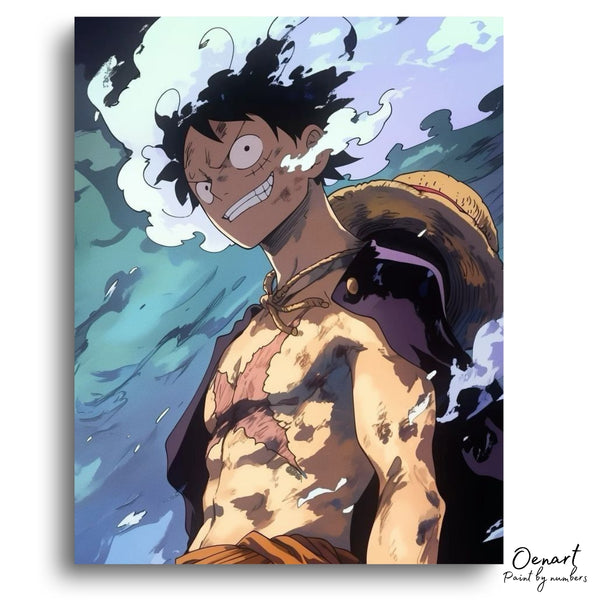 One Piece: Luffy Are You Ready - Anime Paint By Numbers Kit