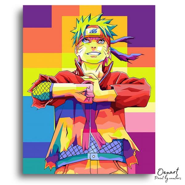 Naruto Shippuden: Uzumaki Naruto Pop Art - Anime Paint By Numbers Kit