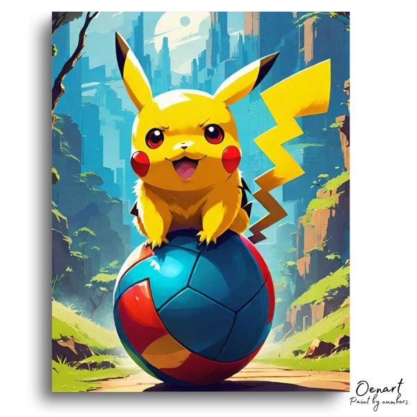 Pokemon: Pikachu On The Ball - Paint By Numbers Kit