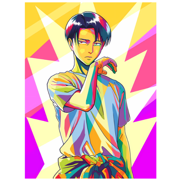 Attack on Titan: Colorful Levi - Anime Diamond Painting