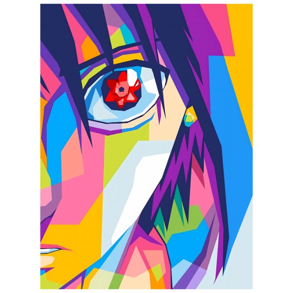 Naruto Shippuden: Sasuke Mangekyo Sharingan - Anime Paint By Numbers Kit