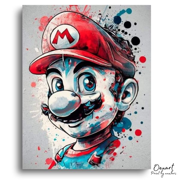 Super Mario Portrait: Paint By Numbers Kit