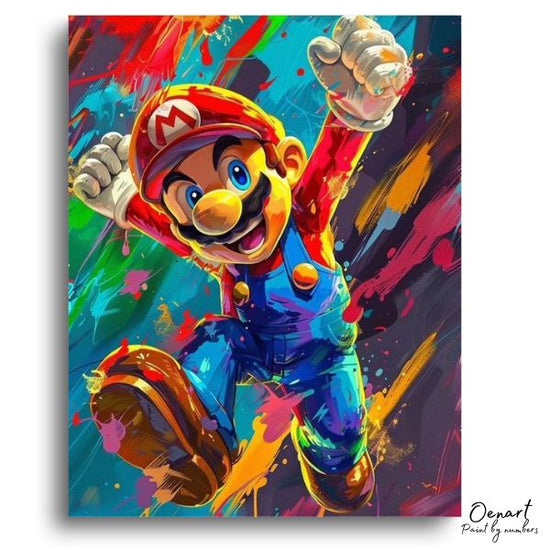 Super Mario In Action: Paint By Numbers Kit