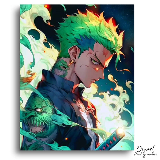 One Piece: Zoro Dragon Tattoo - Anime Diamond Painting