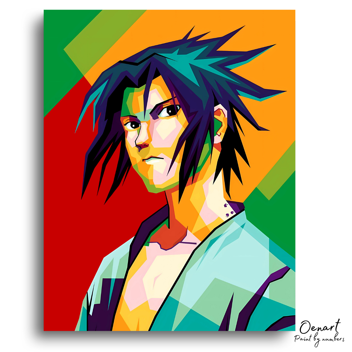 Naruto Shippuden: Uchiha Sasuke Pop Art - Anime Paint By Numbers Kit