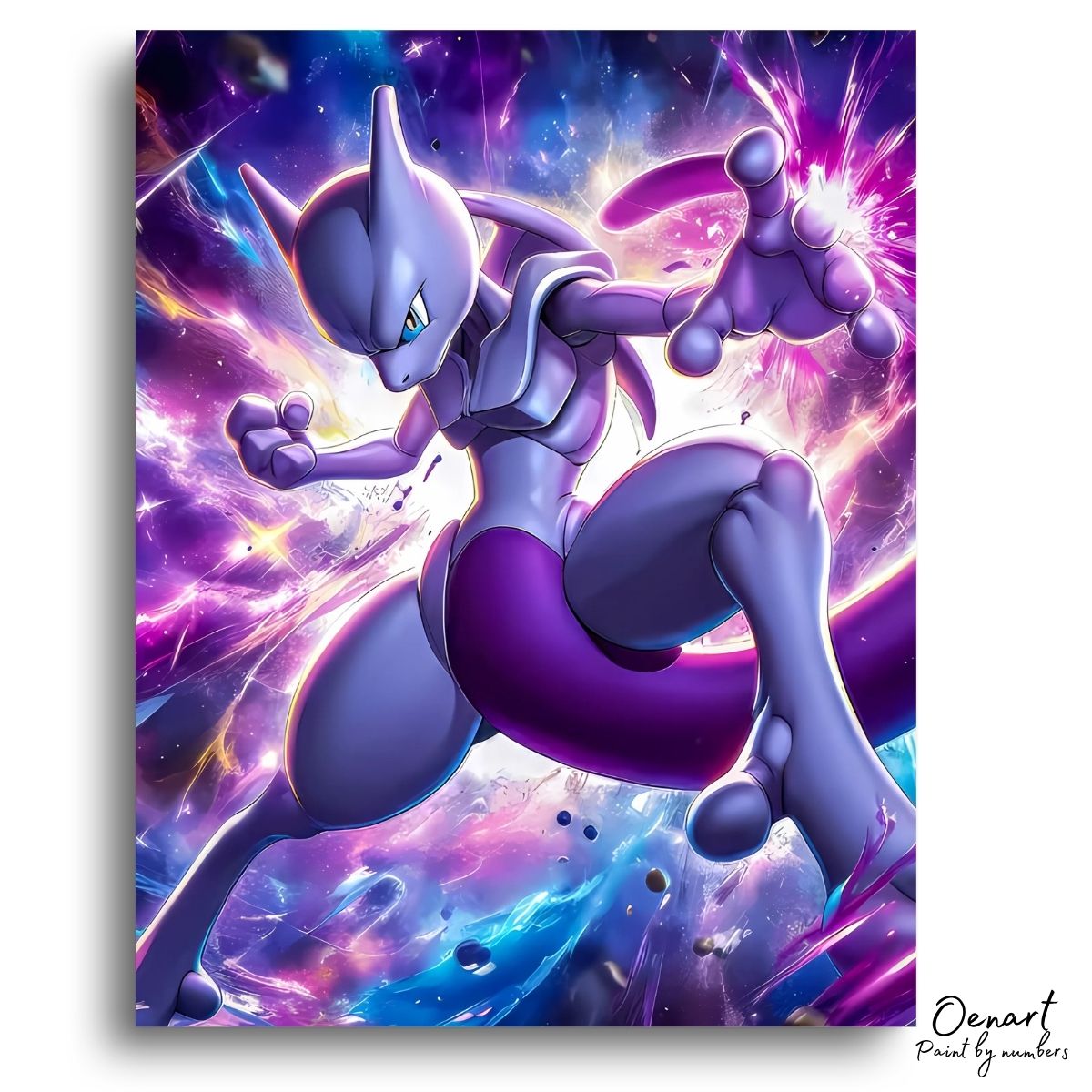 Pokemon: Mewtwo Fight Position - Anime Diamond Painting