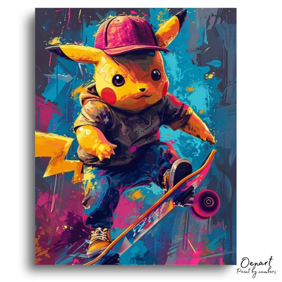 Pokemon: Pikachu Sky Board - Paint By Numbers Kit