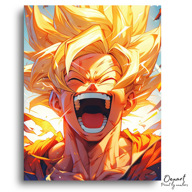 Dragon Ball Z: Goku Laugh Loudly - Anime Diamond Painting