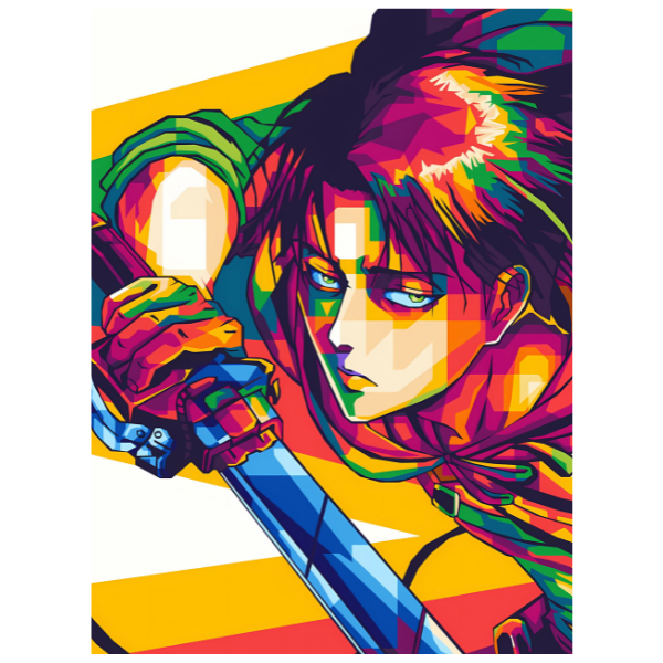 Attack on Titan: Captain Levi Pop Art - Anime Diamond Painting