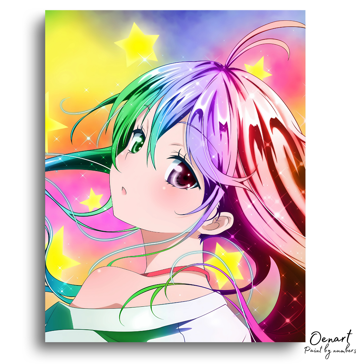 Colorful Anime Girl - Anime Paint By Numbers Kit