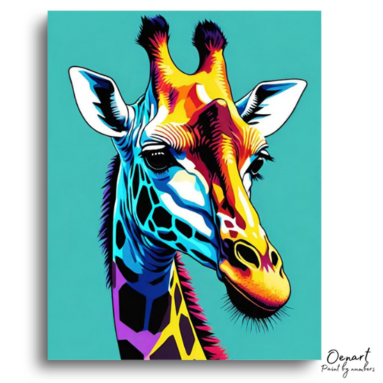 Giraffe Pop Up Art: Paint By Numbers Kit