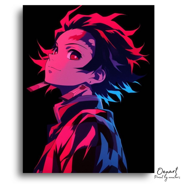 Demon Slayer: Tanjirou Neon - Anime Diamond Painting