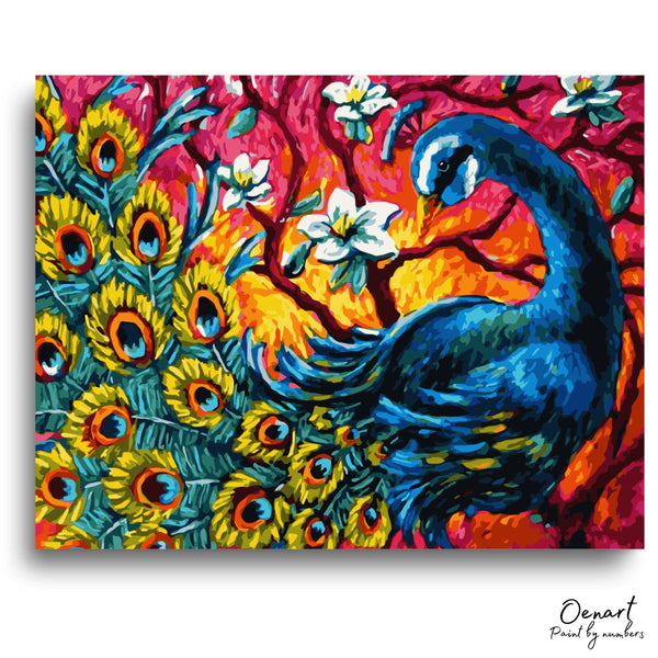 Peacock Flowers - Diamond Painting Kit-Oenart™